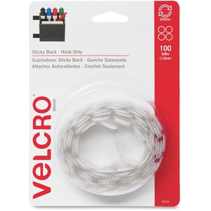 Velcro Industries B.V 90204 Sticky Back Tape, Round Coins,5/8" Size,100/PK,White by Velcro