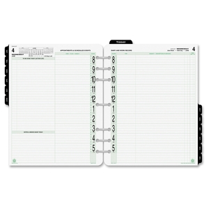 Stride, Inc 94010 Original Calendar Refill, Folio, Jan-Dec,2 PPD, 8-1/2"x11" by Day-Timer