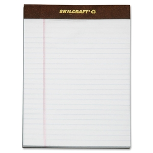 National Industries For the Blind 7530-01-372-3107 Writing Pad, 5"x8", Jr.-Size, 5/16" Legal Rule, 50 Shts, WE by SKILCRAFT