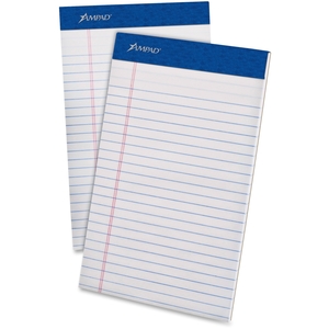 Tops Products 20304 Perforated Pad, Jr. Legal Rule, 50 Sheets/Pad, 5"x8", WE by Ampad