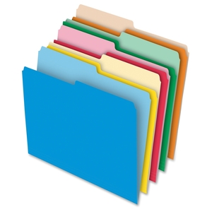 Tops Products 54461 File Folders,W/Stretch Tab,Reversible,Letter,100/Bx,Assorted by Pendaflex