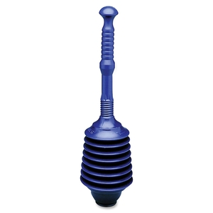 Plunger, Deluxe Professional, Splash Proof,2-3/4"D,Dark Blue by Impact Products