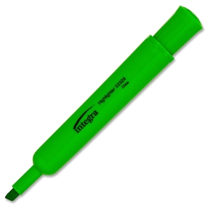 Integra 33324 Desk Highlighter, Chisel Tip, 12/PK, Fluorescent Green by Integra