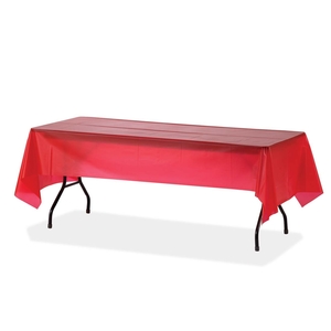 SMEAD MANUFACTURING COMPANY 10326 Plastic Tablecover, 54"x108", 6/PK, Red by Genuine Joe