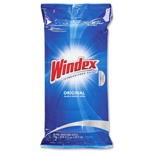 Diversey, Inc CB702325 Windex Wipes, Glass and Surface, 28 Wipes/PK by Diversey