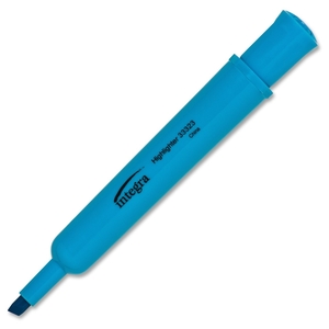 Integra 33323 Desk Highlighter, Chisel Tip, 12/PK, Fluorescent Blue by Integra