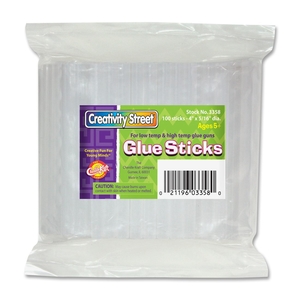 The Chenille Kraft Company 3358 Glue Sticks, 4 Oz., 4"x5/16", 100/PK by ChenilleKraft