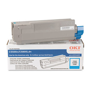 OKI Data 43324403 43324403 High-Yield Toner (Type C8), 5000 Page-Yield, Cyan by OKIDATA