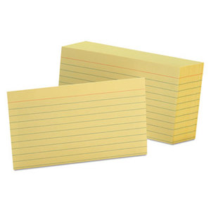 ESSELTE CORPORATION 7321-CAN Ruled Index Cards, 3 x 5, Canary, 100/Pack by ESSELTE PENDAFLEX CORP.