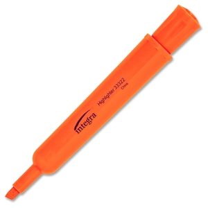 Integra 33322 Desk Highlighter, Chisel Tip, 12/PK, Fluorescent Orange by Integra