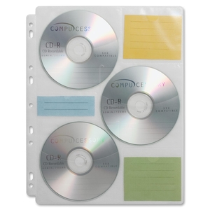 Compucessory 22297 CD Media Binder Storage Pages, 25 Refill Pages/PK by Compucessory