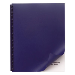 Opaque Plastic Presentation Binding System Covers, 11 x 8-1/2, Navy, 50/Pack by SWINGLINE