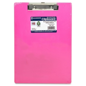 Saunders Mfg. Co. Inc 21594 Plastic Clipboard, Letter, Holds 1/2" of Paper, Neon Pink by Saunders