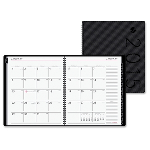 ACCO Brands Corporation 70260X45 Desk Monthly Appt Book, Textured, 2PPM, 9"x11', Graphite by At-A-Glance