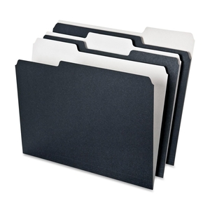 Tops Products 16101 File Folder,Recycled,9-1/2"x11-3/4",1/3 Cut Tab,50/PK,BK/WE by Pendaflex