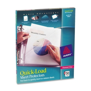 Avery QL119-50 Quick Load Sheet Protectors,50/BX,8-1/2"x11",Diamond Clear by Avery