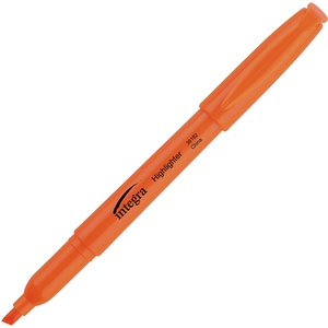 Integra 36182 Pen Style Highlighter, Chisel Tip, 12/PK, Fluorescent Orange by Integra