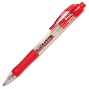 Gel Pen, Retractable, Comfort Grip, .7mm Point, Red by Integra