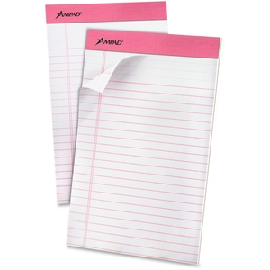 Tops Products 20078 Writing Pad,Jr., Med. Ruled,50 Sht,6/PK,5"x8",WE/BCA PK by TOPS