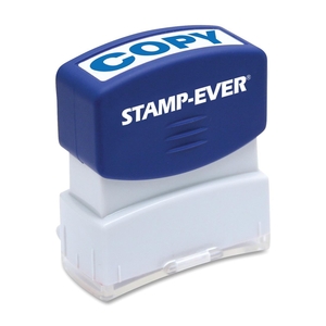 Stamp, Pre-Inked, "Copy", 9/16"x1-11/16" Imp, Blue by U.S. Stamp & Sign