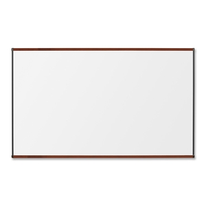 Lorell Furniture 55623 Porcelain Board, Magnetic, 4'x3', Mahogany Frame by Lorell