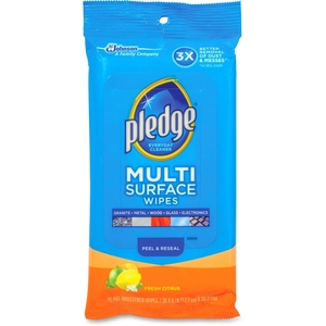 Diversey, Inc CB214629 MultSurface Cleaning Wipes, 25 Wipes, White by Pledge