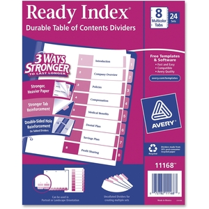 Avery 11168 Uncollated Index Divider