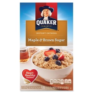 Quaker Oats 01190 Instant Oatmeal, 10 Packets/BX, Maple Brown Sugar by Quaker Oats