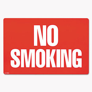 Consolidated Stamp Manufacturing Company 098068 Two-Sided Signs, No Smoking/No Fumar, 8 x 12, Red by CONSOLIDATED STAMP