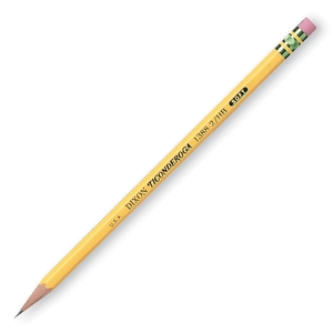 Ticonderoga Pencil,w/ Eraser,No.2 Med.Soft, 72 Ct.,YW by Ticonderoga
