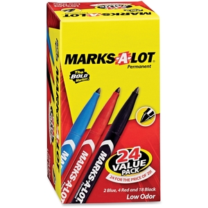 Avery 29856 Permanent Markers, Value Pack, Bullet Point, AST Colors by Avery