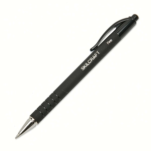 National Industries For the Blind 7520-01-352-7309 Ballpoint Pens, Refillable, Grip,Fine Point, Black Ink by SKILCRAFT