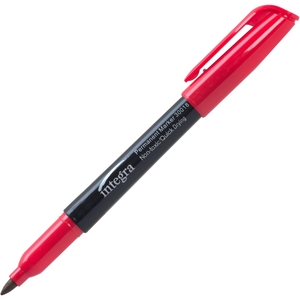 Permanent Marker,Fine Point,Fade/Water Resistant,Red by Integra
