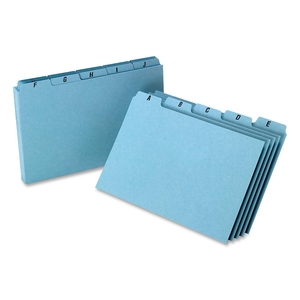 Tops Products P5825 Self-Tab Card Guides,25 Pt Pressbrd,A-Z,8"x5",5Tab,6/ST,Blue by Oxford