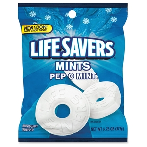 Mars, Inc 08503 Life Savers Mints, Pep-O-Mint, 6.25 oz. Bag, 12/PK by Wrigley