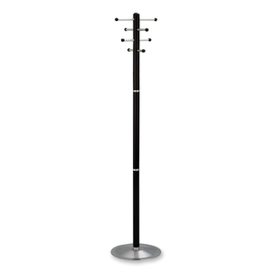 Wood Costumer, Free-Standing, 8-Hook, 69"H, Mahogany by Safco