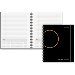 ACCO Brands Corporation 70620905 Planning Notebook Lined w/Cal,12Mth Jan-Dec,9-1/4"x11",BK by At-A-Glance