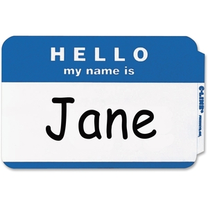 C-Line Products, Inc 92235 Hello My Name Is Badge, 3-1/2"x2-1/4", 100/BX, Blue by C-Line