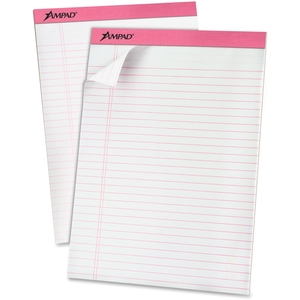 Tops Products 20098 Writing Pad, Wide Ruled,50 Sht,6/PK,8-1/2"x11-3/4",WE/BCA PK by TOPS