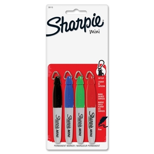 Sanford, L.P. 35113PP Mini Sharpie Marker,Permanent,Fine Point,4/ST,BK/RD/BE/GN by Sharpie