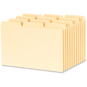 Tops Products 413 BUF Hvyweight Card Guides,Blank, 1/3 Cut, 6"x4",100/BX, MLA by Oxford