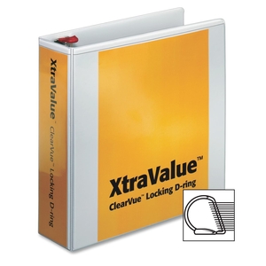Tops Products 19040CB Clearvue Locking D-Ring Binder, 3" Cap, 11"x8-1/2", White by Cardinal