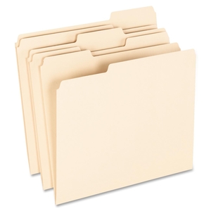 Tops Products 74520 File Folders, 1/3 Cut Assorted Tab, Letter, 100/BX, Manila by Pendaflex