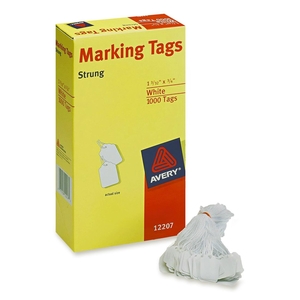 Marking Tags, 1-3/32"x3/4", 1000/BX, White by Avery