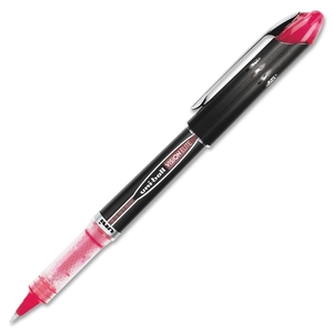 Rollerball Gel Pen, Refillable, Micro Pt.,0.5mm, Red Ink by Uni-Ball