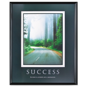 Success Poster, 24"x30", Black Frame by Advantus