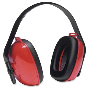 Honeywell International, Inc QM24 Ear Muffs, 3-Positions, Adjustable Crown, Red/Black by Sperian