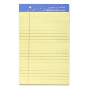 Sparco Products 1058 Junior Legal Pad, Perf., 16 lb., 50 Sheets, 5"x8", Canary by Sparco