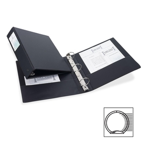 Avery K311-20L-BK Economy Ring Binder W/Labelholder, 2" Capacity, Black by Avery