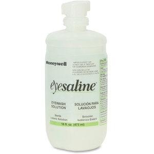 Eyewash Bottle, Saline, Extended Flow Nozzle, 16 oz. by Sperian
